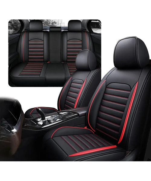FUNDA CUBRE ASIENTO ECOCUERO GALANTA SET 5 ASIENTOS LUXURY - 1