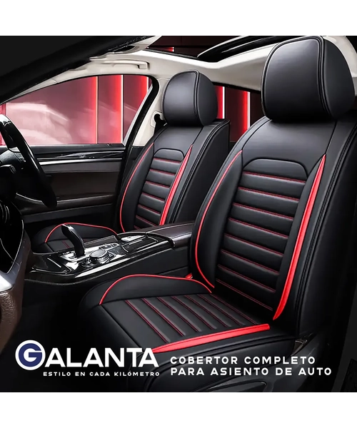 FUNDA CUBRE ASIENTO ECOCUERO GALANTA SET 5 ASIENTOS LUXURY - 2