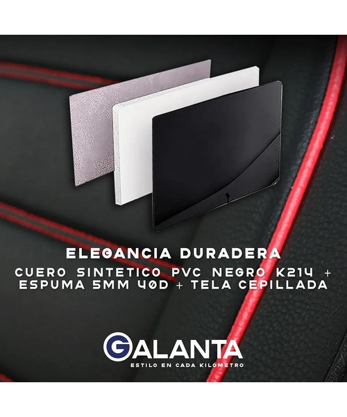 FUNDA CUBRE ASIENTO ECOCUERO GALANTA SET 5 ASIENTOS LUXURY - 5