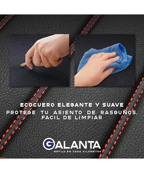 FUNDA CUBRE ASIENTO ECOCUERO GALANTA SET 5 ASIENTOS LUXURY - 6
