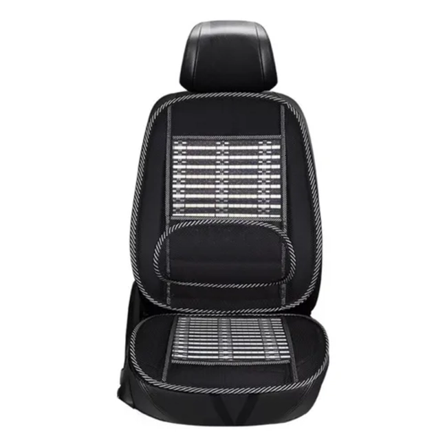 CUBRE ASIENTO RESPALDO LUMBAR MADERA BAMBU VERANO LUXURY - 1