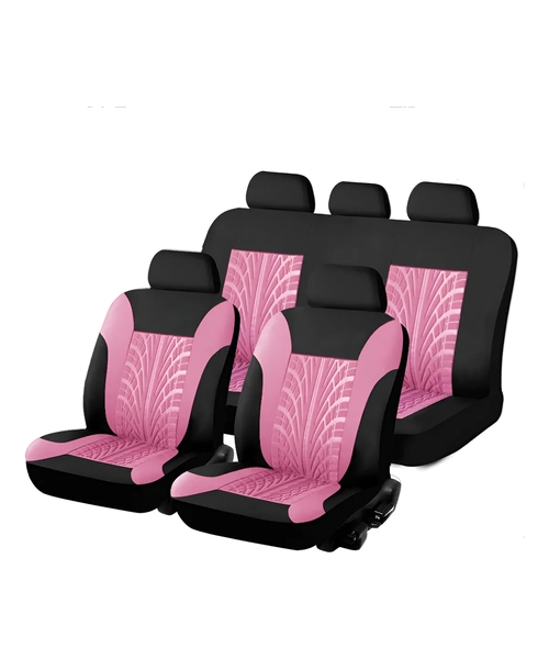 FUNDA CUBRE ASIENTO 9 PCS ROSA AUTO - 1