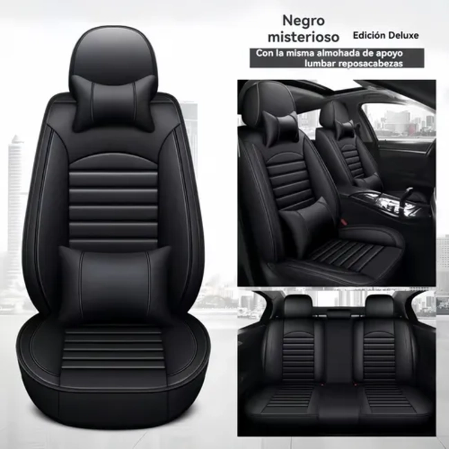 KIT FUNDA CUBRE ASIENTO AUTO PREMIUM LUXURY - 5