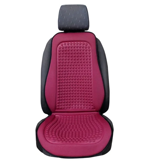 RESPALDO CUBRE ASIENTO ROJO INDIVIDUAL ERGONOMICO MASAJE - 1