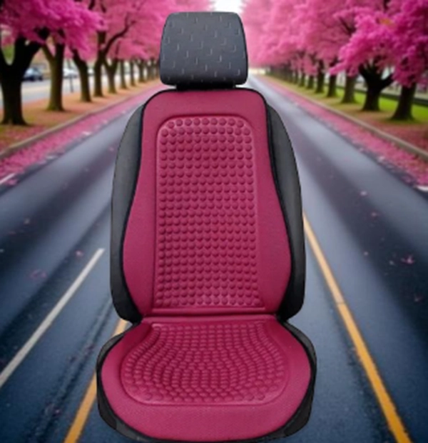 RESPALDO CUBRE ASIENTO ROJO INDIVIDUAL ERGONOMICO MASAJE - 3