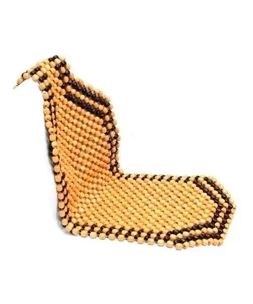 CUBRE ASIENTO RESPALDO BOLAS MADERA BAMBU VERANO - 1