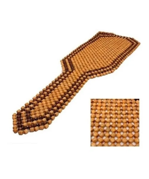 CUBRE ASIENTO RESPALDO BOLAS MADERA BAMBU VERANO - 2