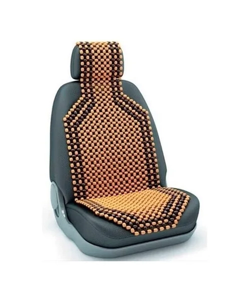 CUBRE ASIENTO RESPALDO BOLAS MADERA BAMBU VERANO - 5
