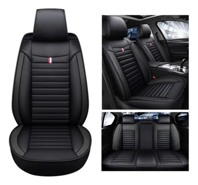 FUNDAS DE ASIENTO DE AUTO DE CUERO CALIDAD UNIVERSAL KIT - 1