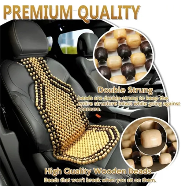 RESPALDO DE MADERA CONFORTABLE PARA SILLAS AUTOS Y CAMIONETAS - 4