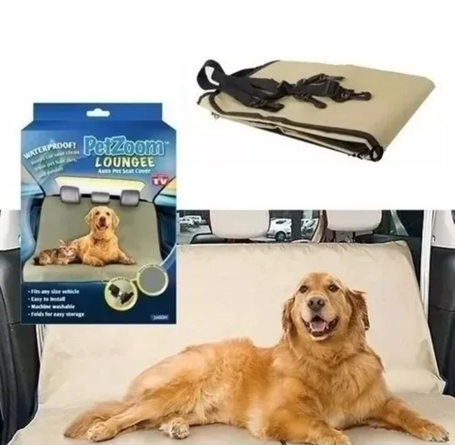 FUNDA PROTECTORA CUBRE ASIENTO AUTO PARA PERROS Y MASCOTAS - 3
