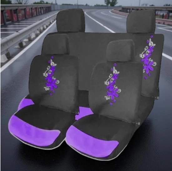 FUNDA CUBRE ASIENTO 8 PIEZAS MARIPOSAS FLORES AUTO UNIVERSAL - 2