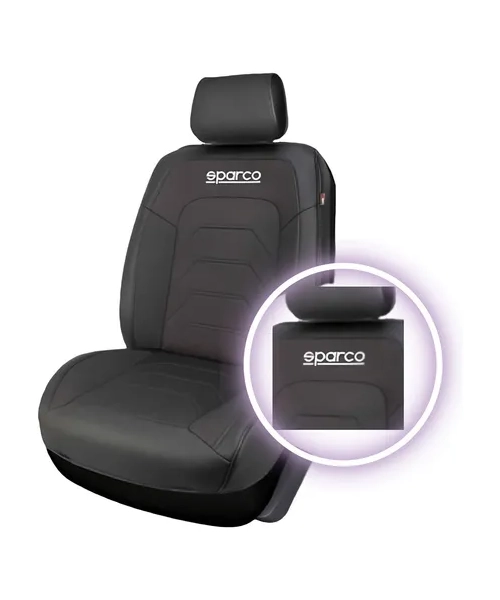 FUNDAS CUBREASIENTO SPARCO UNIVERSAL POLIE STER NEGRO/GRIS - 1
