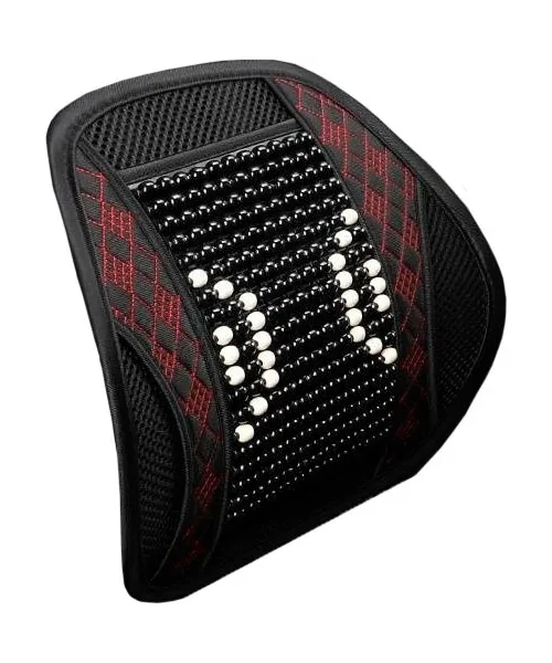 CUBRE RESPALDO LUMBAR BOLAS MADERA BAMBU ESFERAS VERANO - 1