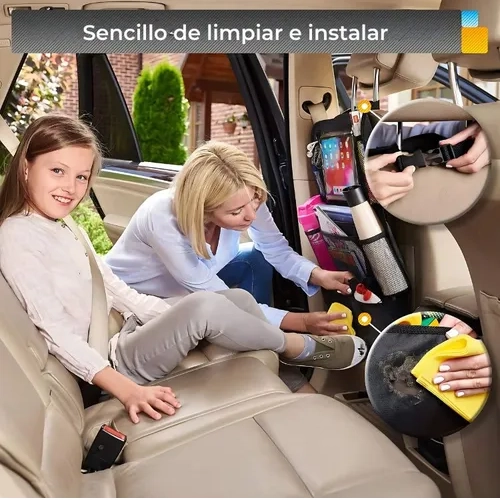 PACK 2 BOLSAS DE ALMACENAMIENTO PARA RESPALDO DE AUTO - 3