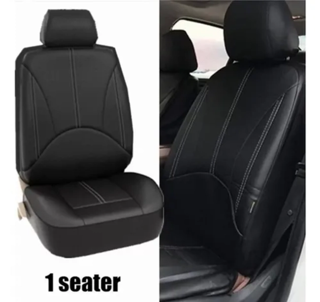 FUNDA CUBRE ASIENTO AUTO UNIVERSAL FORRO DE CUERINA KIT - 1