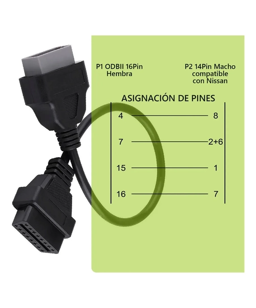 ADAPTADOR ESCANER OBD2 16 A 14 PINES - 4