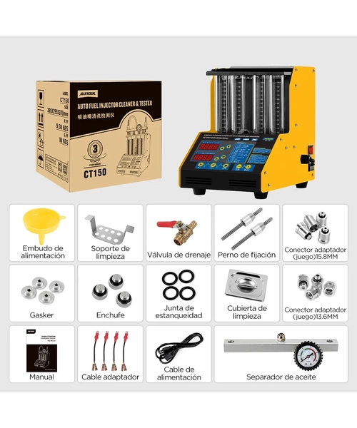 TINA ULTRASONIDO AUTOOL CT150 PARA LIMPIAR Y PROBAR INYECTORES - 2