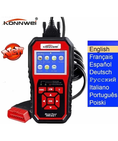 SCANNER OBD2 KOMWEI KW850 LECTOR Y BORRADO DE CODIGOS - 3
