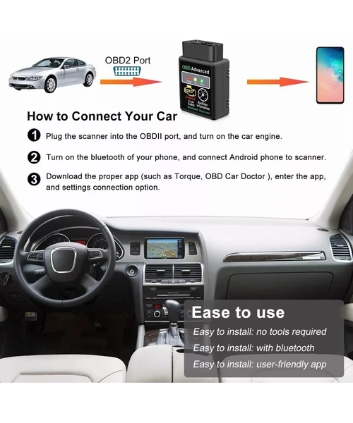 SCANNER AUTOMOTRIZ ELM327 BLUETOOTH OBD2 V1.5 - 3
