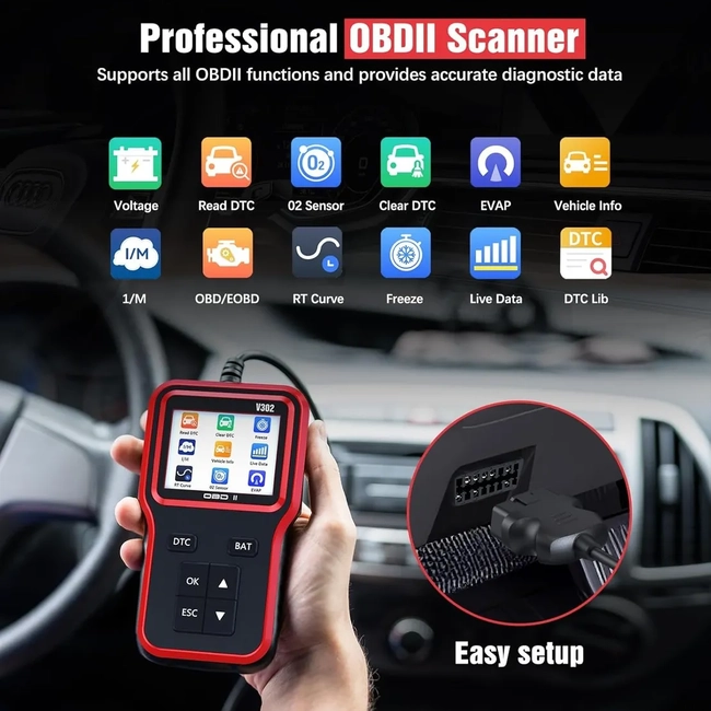 ESCANER AUTOMOTRIZ CON FUNCION OBD2 FULL - 4