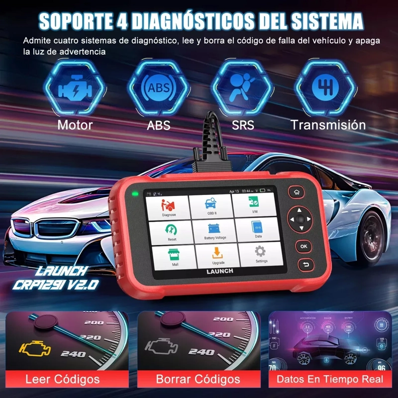 ESCANER AUTOMOTRIZ LAUNCH CRP129I TRANSMISION ABS EPB DPF - 3