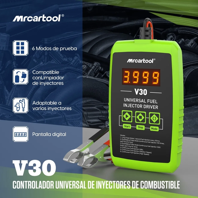 PROBADOR DE INYECTORES DE COMBUSTIBLE MRCARTOOL V30 - 3