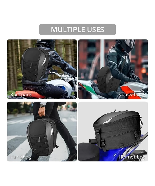 ALFORJAS SPORT PARA MOTOCICLETA MOCHILA TRASERA ASIENTO - 6