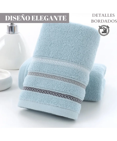 PACK 6 TOALLAS DE MANO ALGODON BAÑO COCINA 35X75 CM - 2