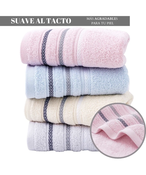 PACK 6 TOALLAS DE MANO ALGODON BAÑO COCINA 35X75 CM - 5