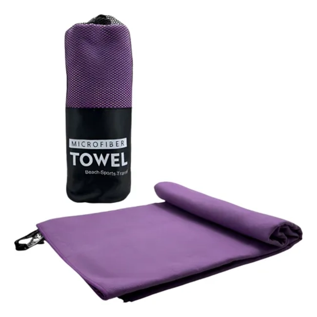 SET 3 TOALLAS MICROFIBRA CON BOLSA VIAJE GYM SECADO RAPIDO - 3