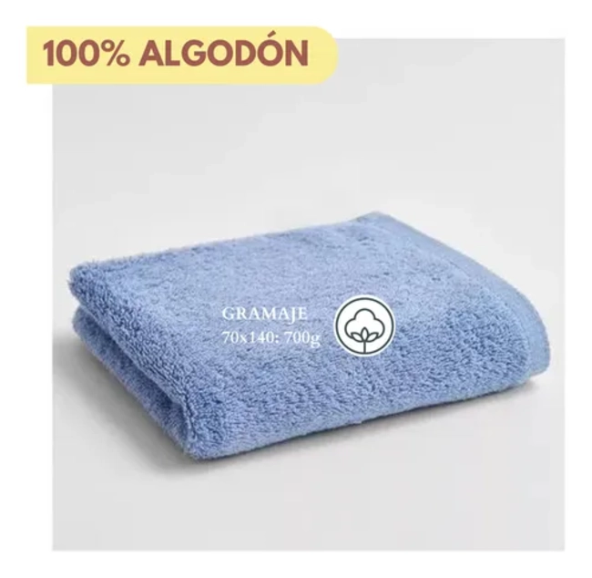 TOALLA DE BAÑO HOTEL ALGODON 70X140 CM 700 G - 7