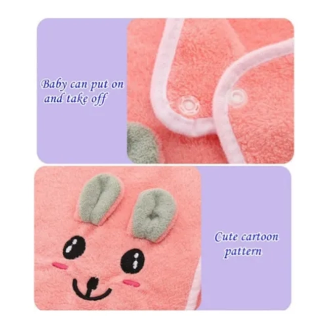 PACK 6 TOALLAS DE BAÑO CONEJO NIÑA CINTILLO SECADO RAPIDO SURTIDAS - 6