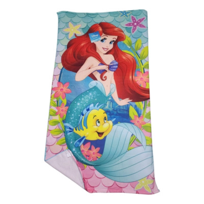 TOALLA DE BAÑO DISNEY 140X70 CM ALGODON COLOR CELESTE SIRENITA - 2