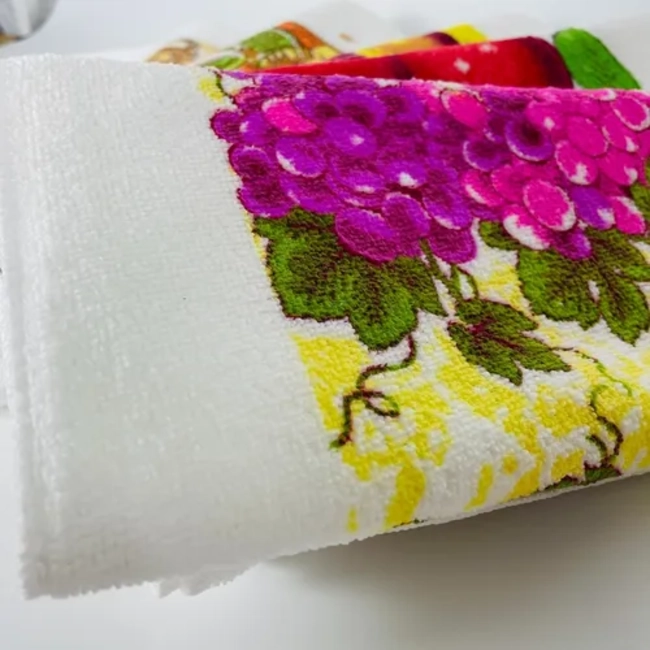 SET 12 PAÑOS DE COCINA TOALLAS ESTAMPADAS POLAR - 4