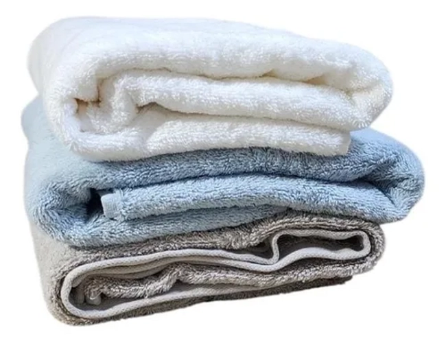 PACK 3 TOALLAS DE BAÑO 100% ALGODON 140X70 CM CON BORDADO - 2