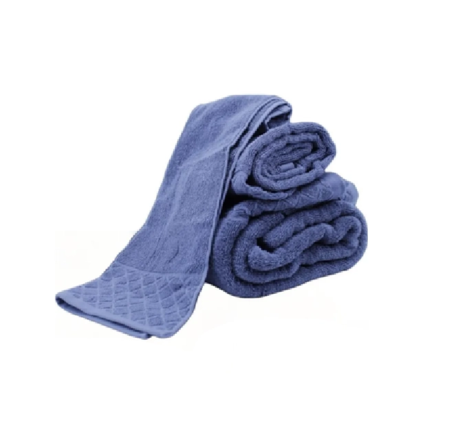 TOALLA DE CARA 30X50 CM 100% ALGODON PACK DE 2 COLOR AZUL LISO - 1