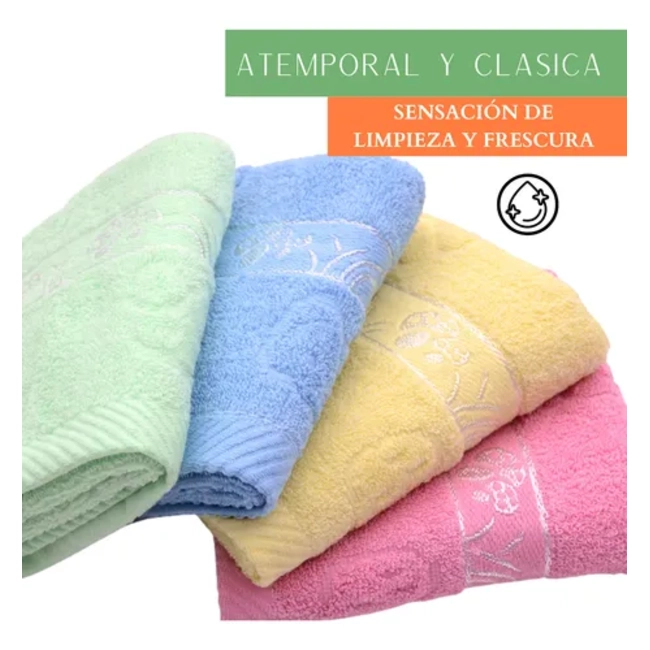 PACK 6 TOALLAS DE MANO ALGODON BAÑO CARA COCINA GYM 35X75 CM - 4