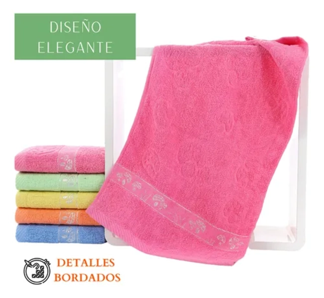PACK 6 TOALLAS DE MANO ALGODON BAÑO CARA COCINA GYM 35X75 CM - 5