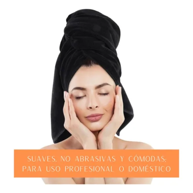 PACK 6 TOALLAS NEGRAS PELUQUERIA HOTEL BARBERIA SPA GYM 50X100 CM - 5
