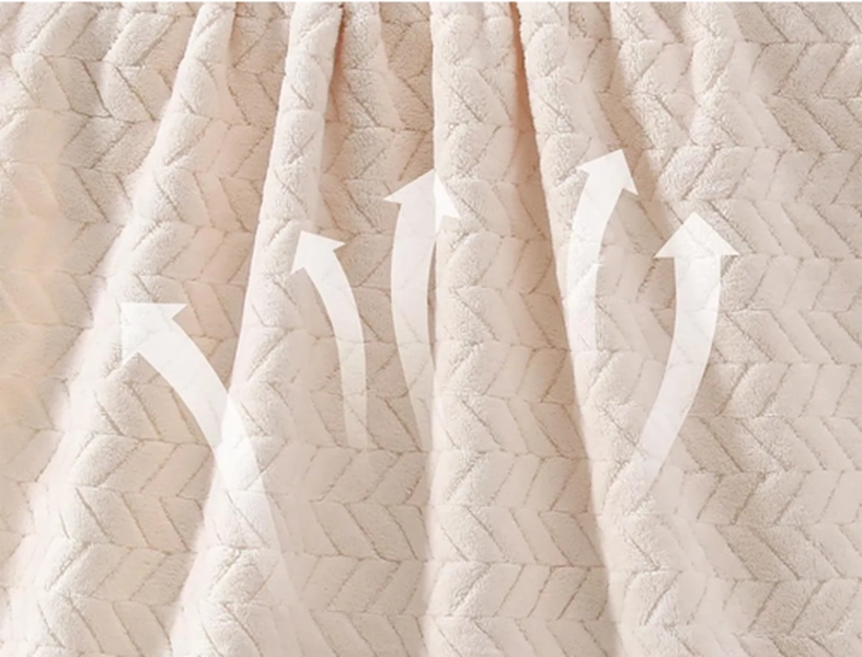SET 3 TOALLAS DE BAÑO LANA CORAL SUAVE ALTA DENSIDAD - 5