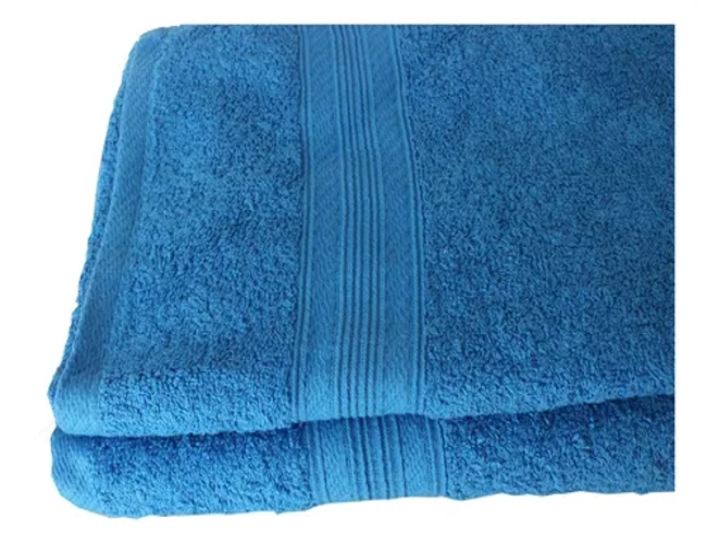 JUEGO DE TOALLAS LOURDES AZUL 500 G/M2 (BAÑO Y MANO) AZUL - 3