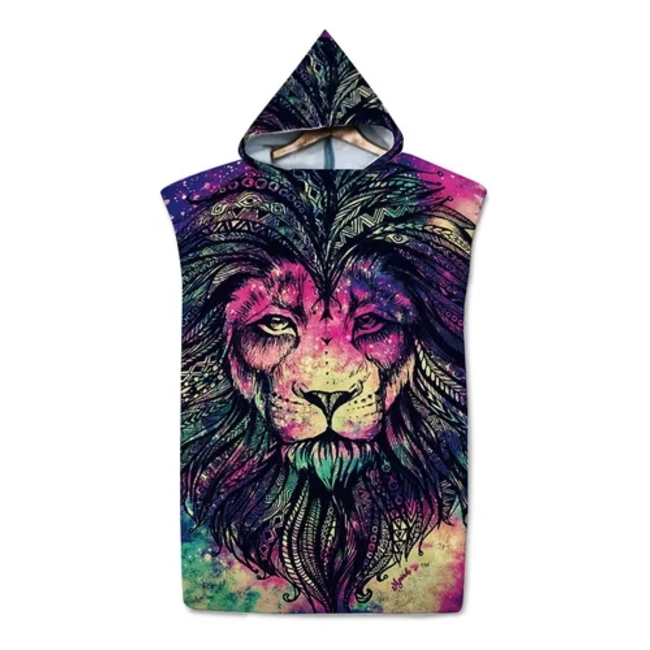 PACK 3 SURF PONCHO CAMBIADOR TOALLA CAPUCHA HOMBRE DISEÑOS - 1