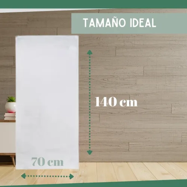 TOALLA BLANCA DE BAÑO HOTEL SPA ALGODON 70X140 500 G - 4