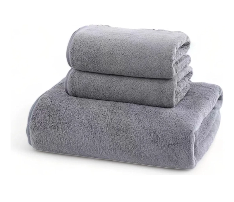 TOALLAS 50X90 CM PACK DE 2 COLOR GRIS - 1