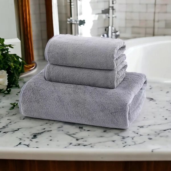 TOALLAS 50X90 CM PACK DE 2 COLOR GRIS - 3