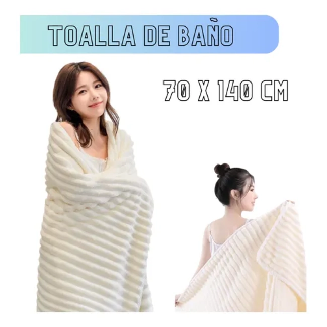 PACK 2 TOALLAS MICROFIBRA 140X70 + 75X35 CM SET SECADO RAPIDO - 2