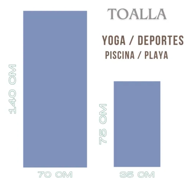 PACK 2 TOALLAS MICROFIBRA 140X70 + 75X35 CM SET SECADO RAPIDO - 3