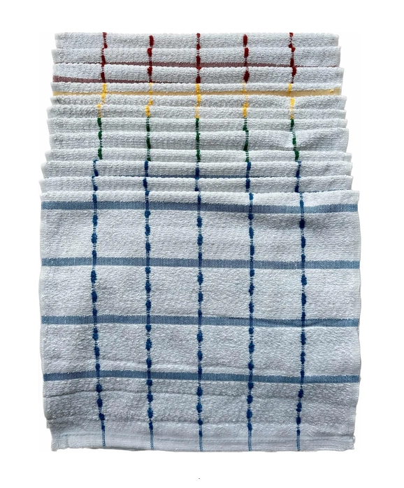 12 PAÑOS DE COCINA TOALLAS GRUESAS EXTRA ABSORBENTES DOCENA - 1
