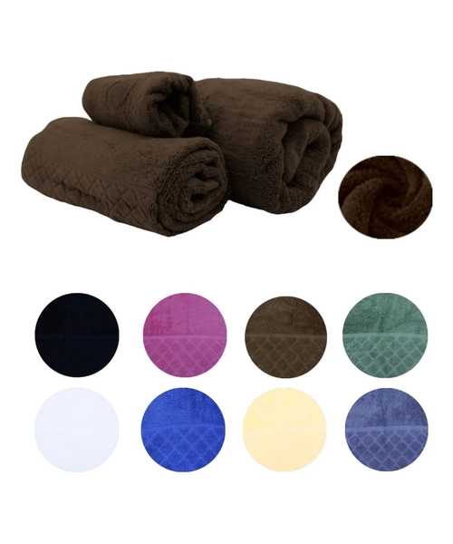 TOALLA DE CUERPO 70X130 CM 100% ALGODON COLOR MARRON LISO - 1